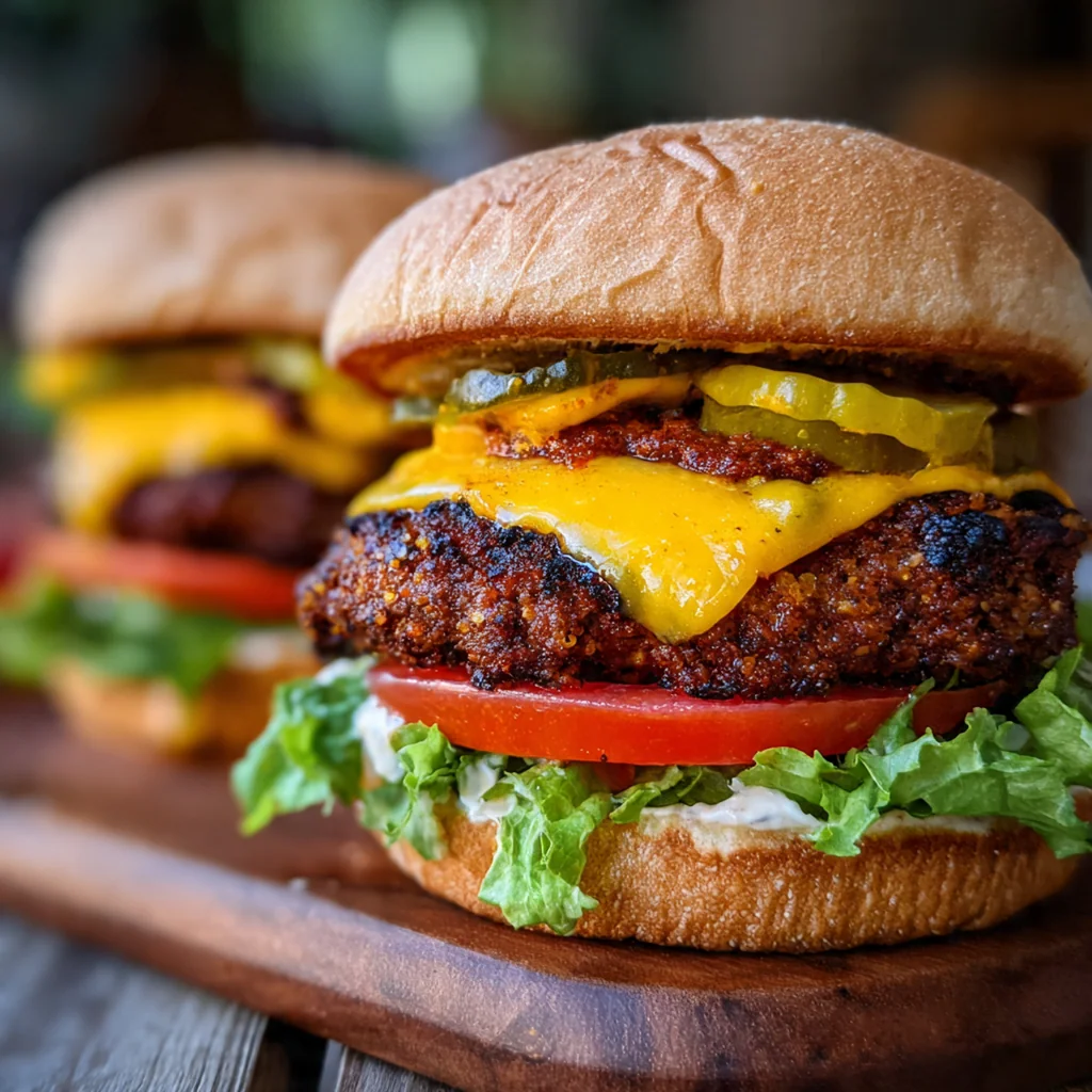 Close-up of a hand placing a slice of pepper jack cheese onto a smoky burger patty on the grill