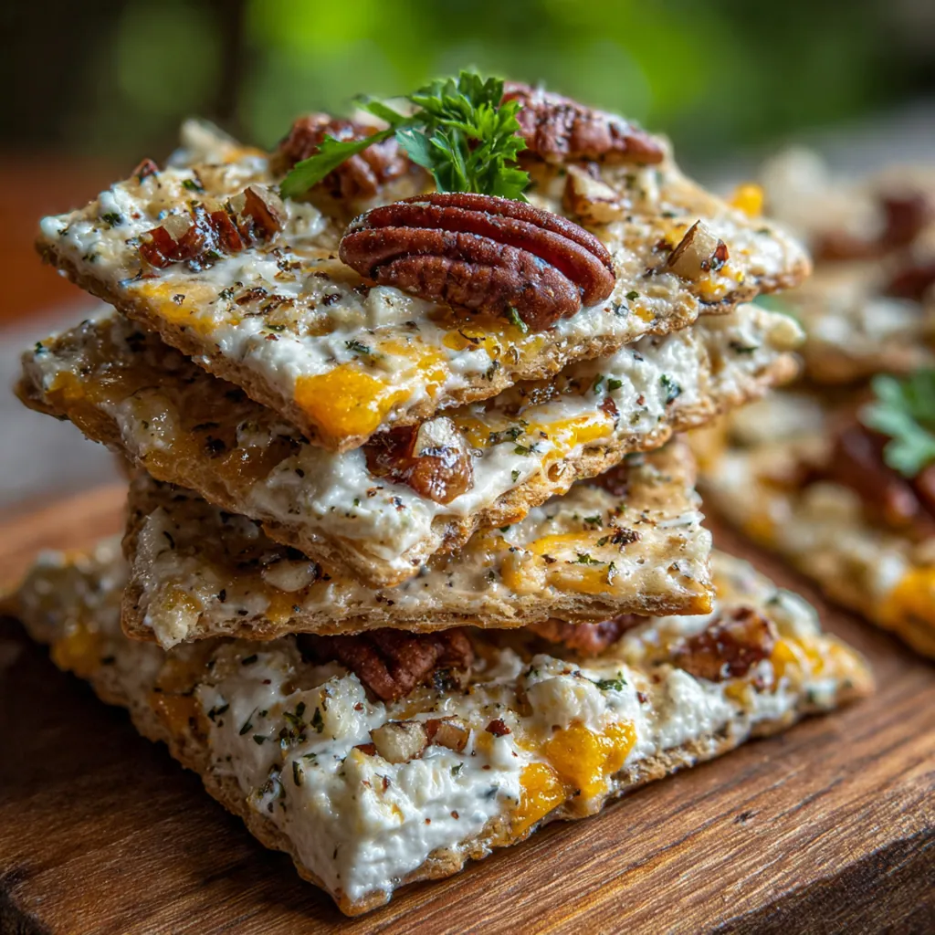 An inviting Southern snack spread with a glass of sweet tea and a bowl of cheese pecan crackers