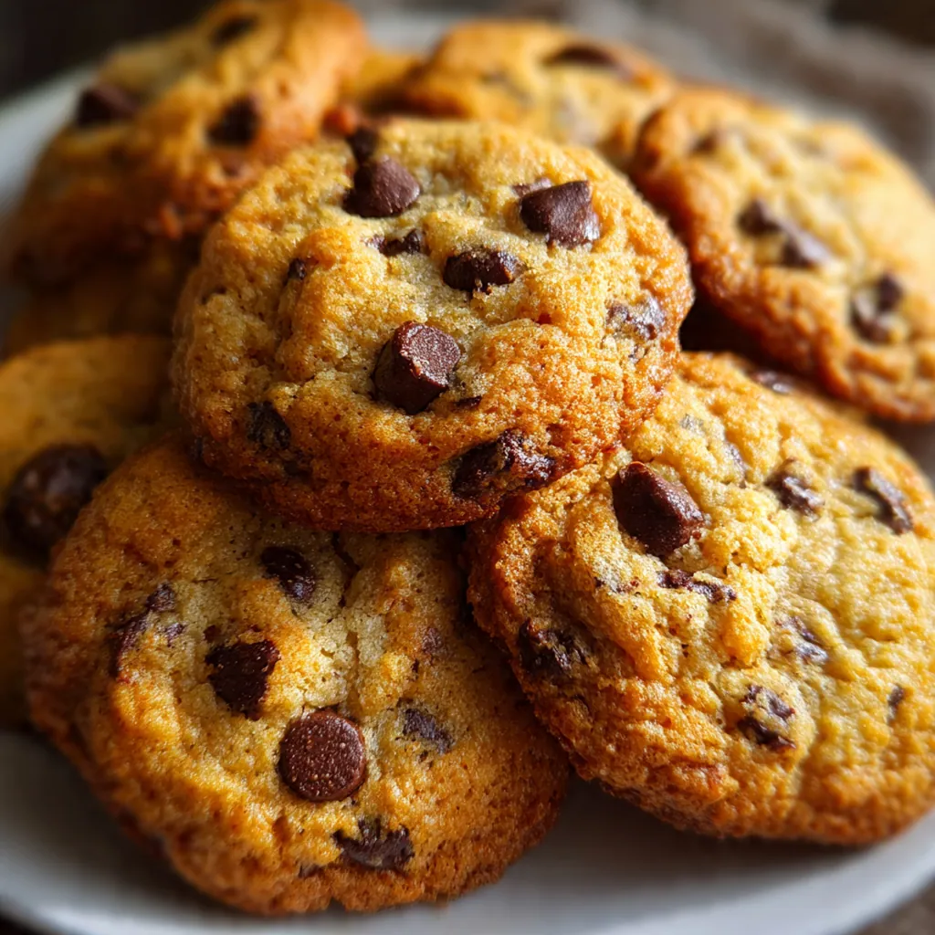 Freshly baked chocolate chip pudding cookies on a baking sheet with gooey chocolate chips