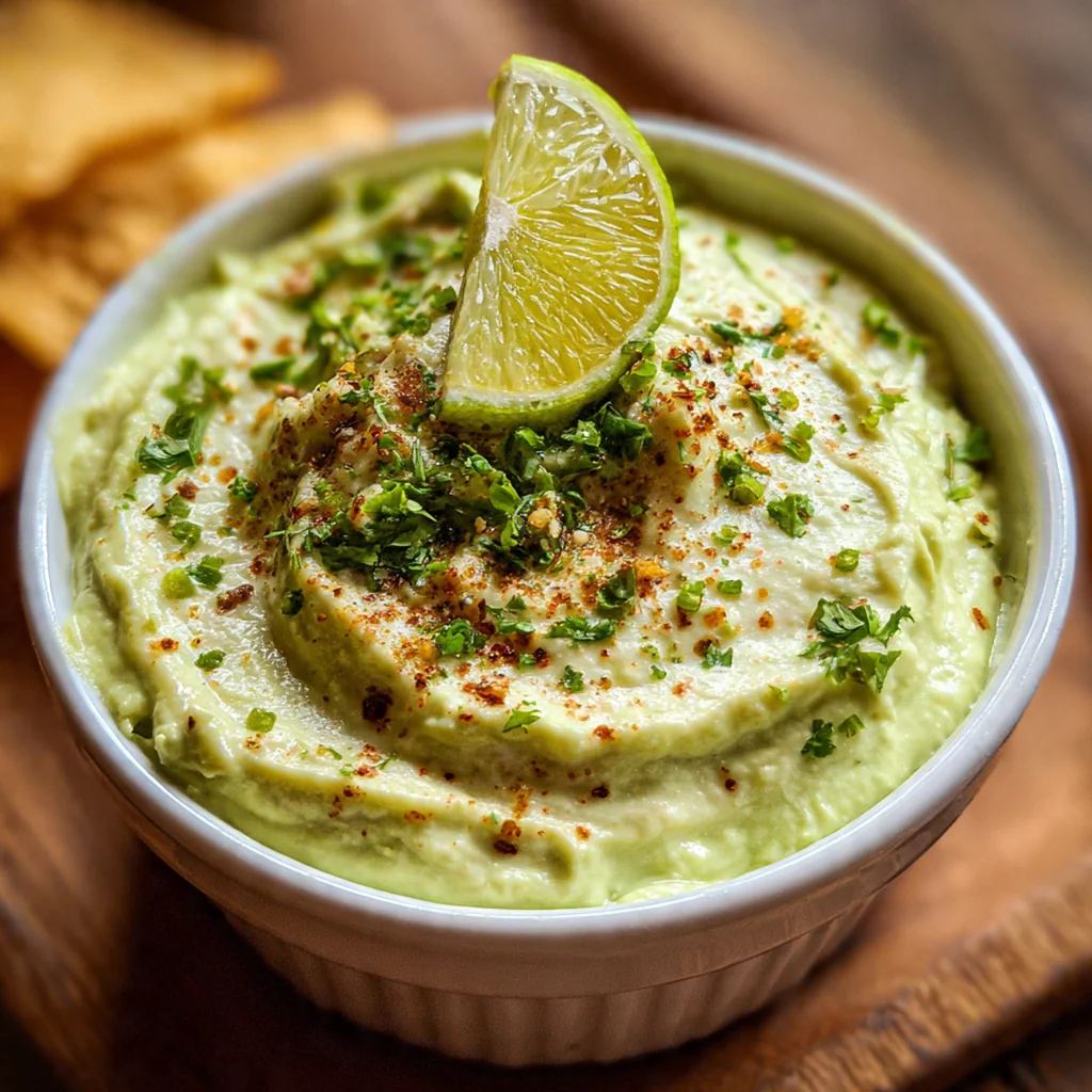 A festive party spread featuring chips, vegetables, and a center bowl of creamy jalapeno avocado dip