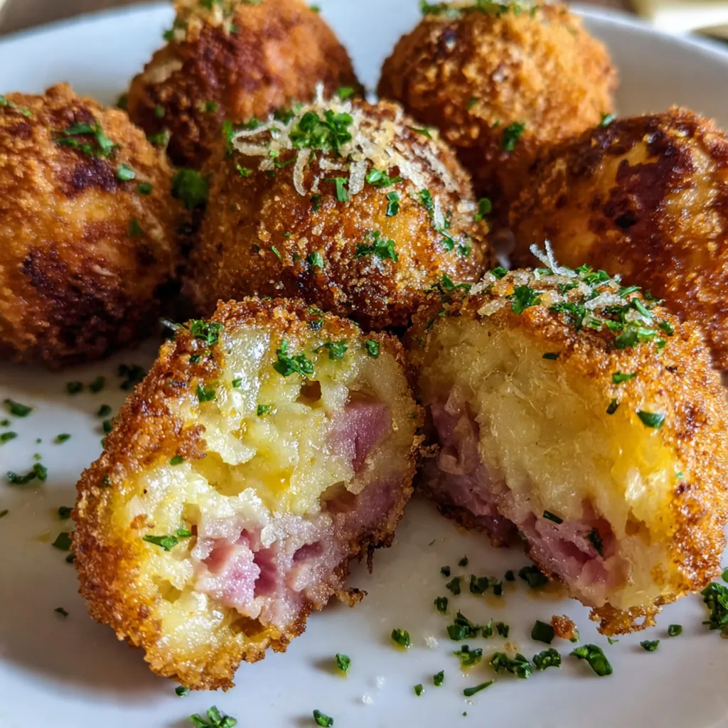 A home kitchen scene with a bowl of finely minced ham and fresh parsley ready for mixing
