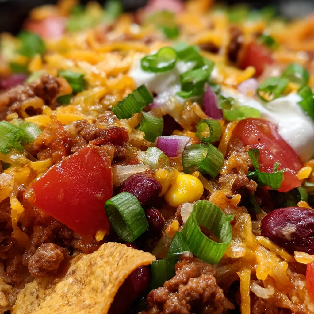 Fresh ingredients for John Wayne Casserole like ground beef, peppers, tomatoes, and biscuits on a counter