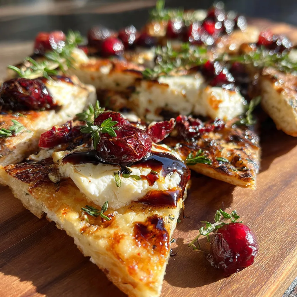 Close-up of bubbling brie cheese and glossy honey drizzle on a crispy golden flatbread.