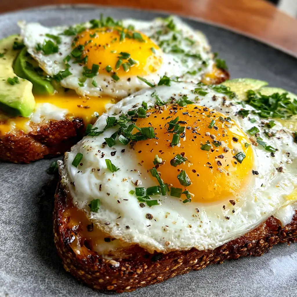 Close-up view of melted cheddar cheese and fluffy scrambled eggs between crispy sourdough