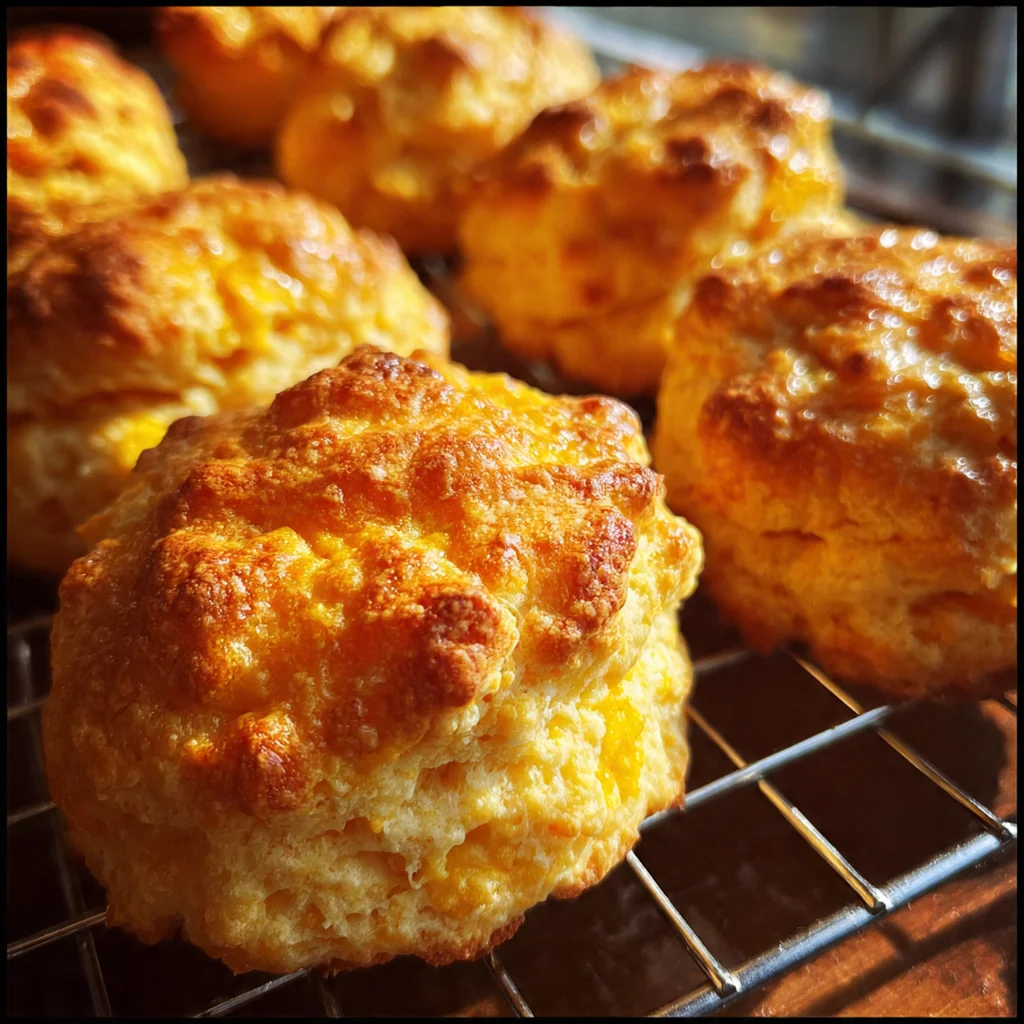 A rustic plate with a split biscuit topped with melting butter and a drizzle of honey