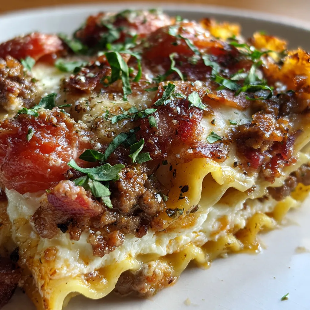 A complete dinner plate with lasagna served alongside a fresh green salad and garlic bread