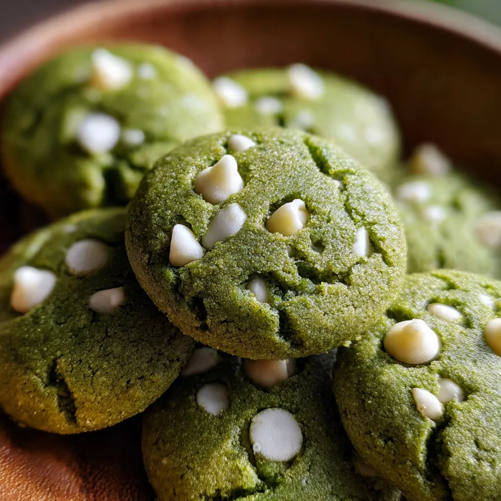 Close-up of a broken cookie revealing the molten mochi-like marshmallow interior