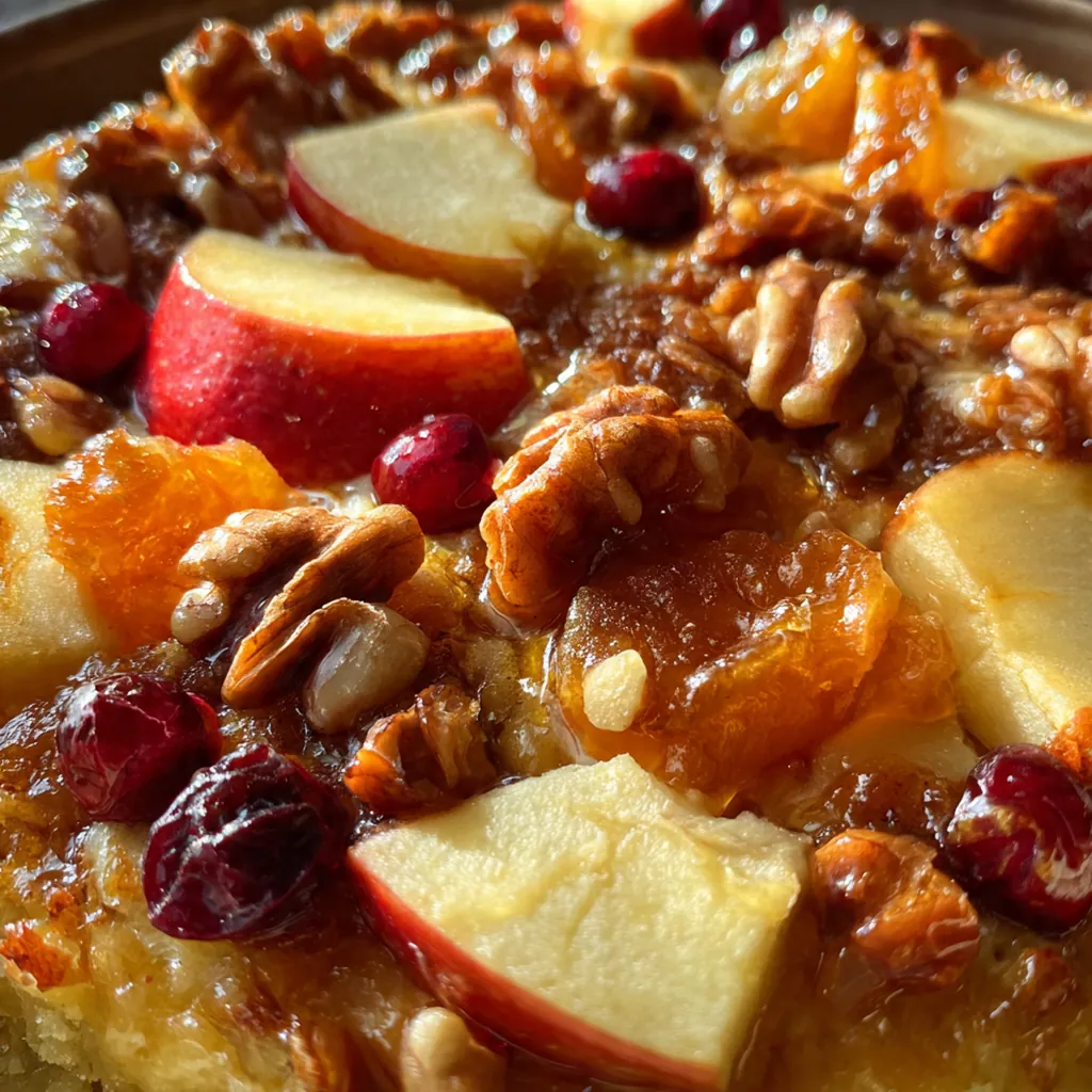 Overhead view of chopped tart green apples and baking spices next to a bowl of cake batter