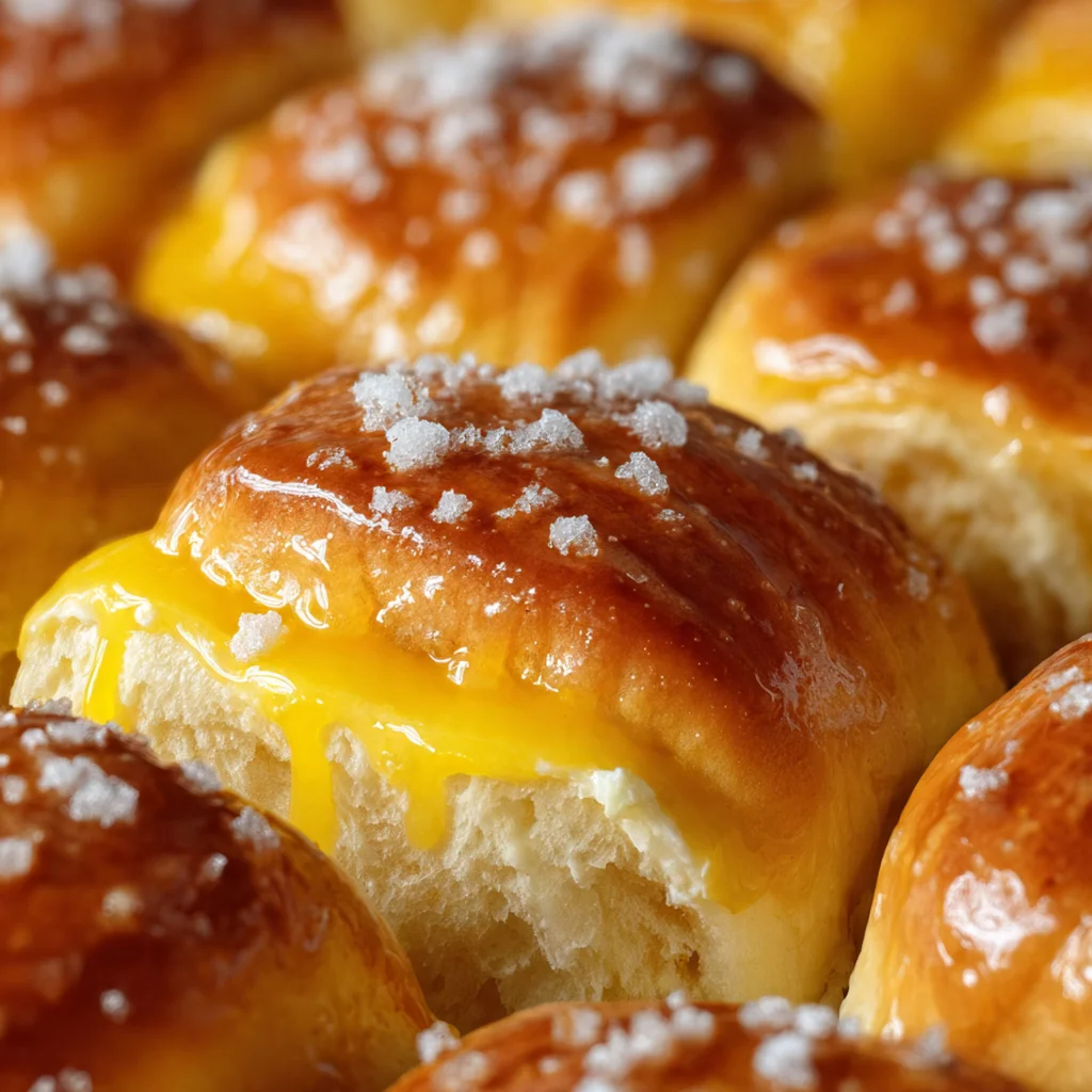 Warm glazed orange rolls in a baking dish dusted with fresh orange zest