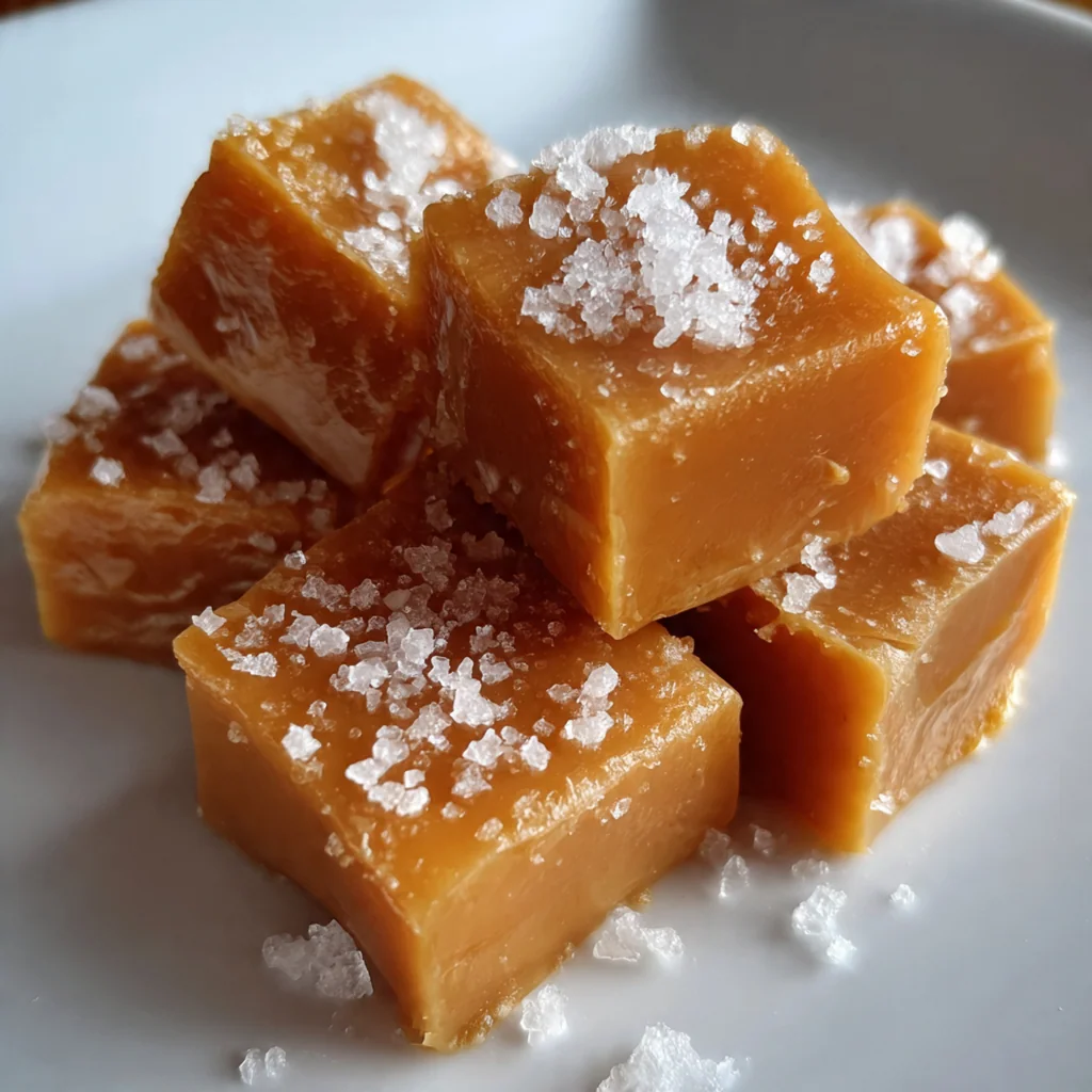 Close-up of individually wrapped vanilla sea salt caramels in a rustic wooden bowl