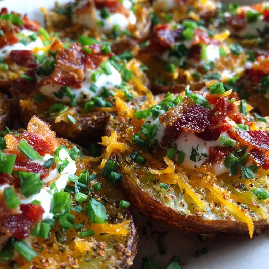 A casual spread of Loaded Baked Potato Rounds on a wooden board with bowls of green onions and jalapeños for topping