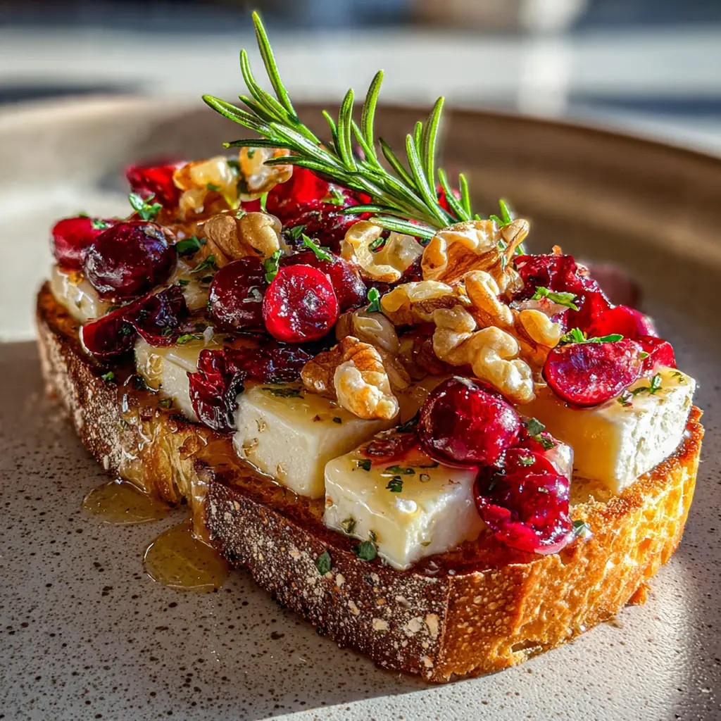 A festive table spread featuring the golden bread bowl surrounded by apple slices, crackers, and fresh rosemary
