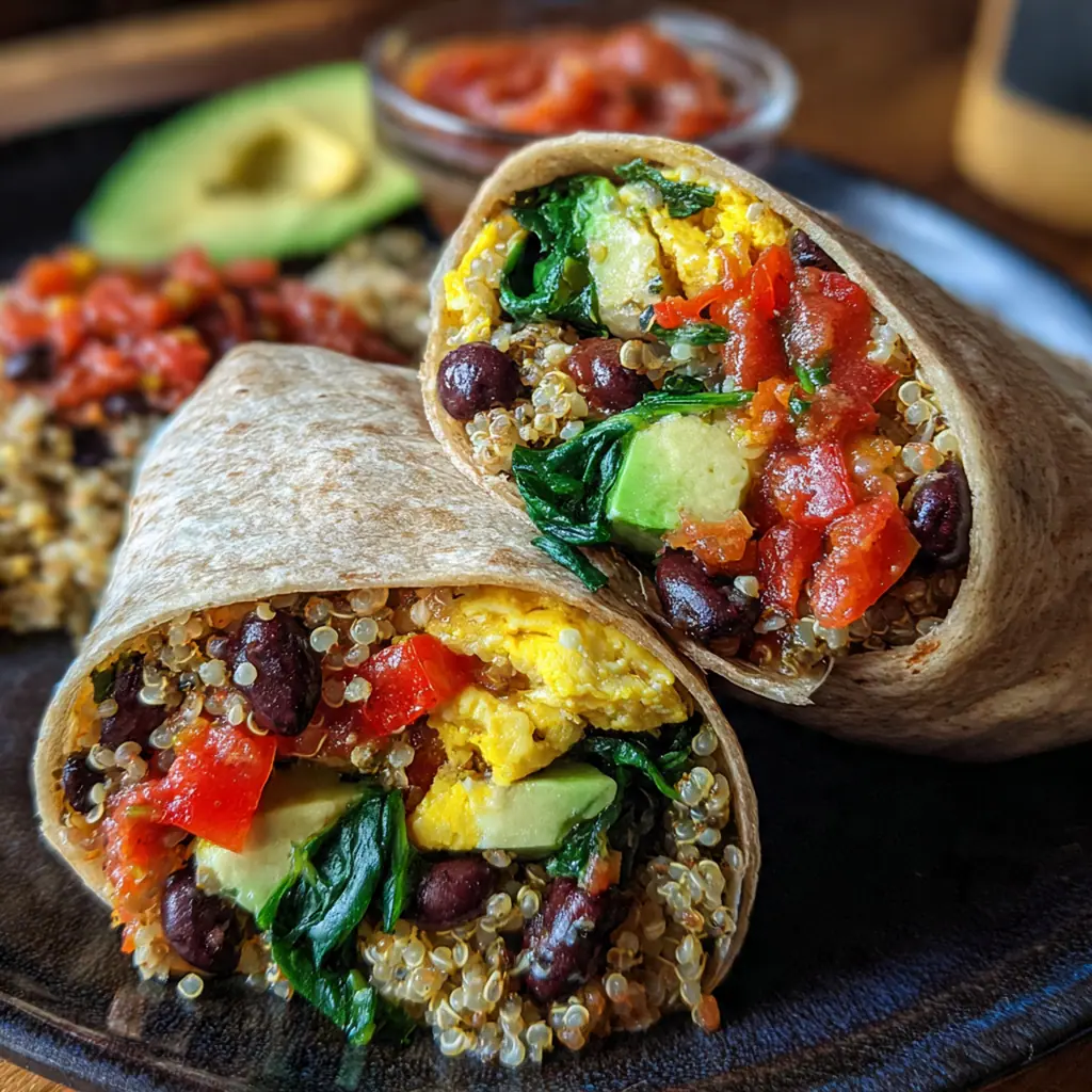 Close-up of scrambled eggs mixed with sausage, peppers, and melty cheese in a skillet just before wrapping