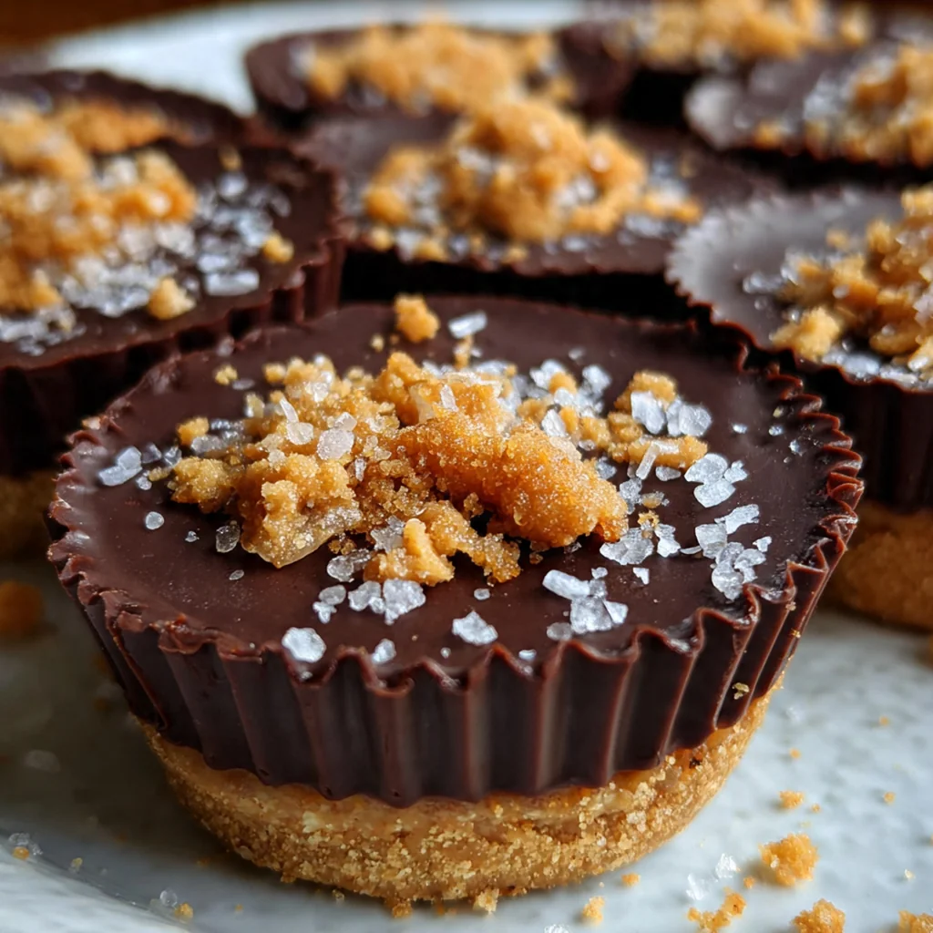 Ingredients for homemade peanut butter cups including chocolate chips, peanut butter, and powdered sugar