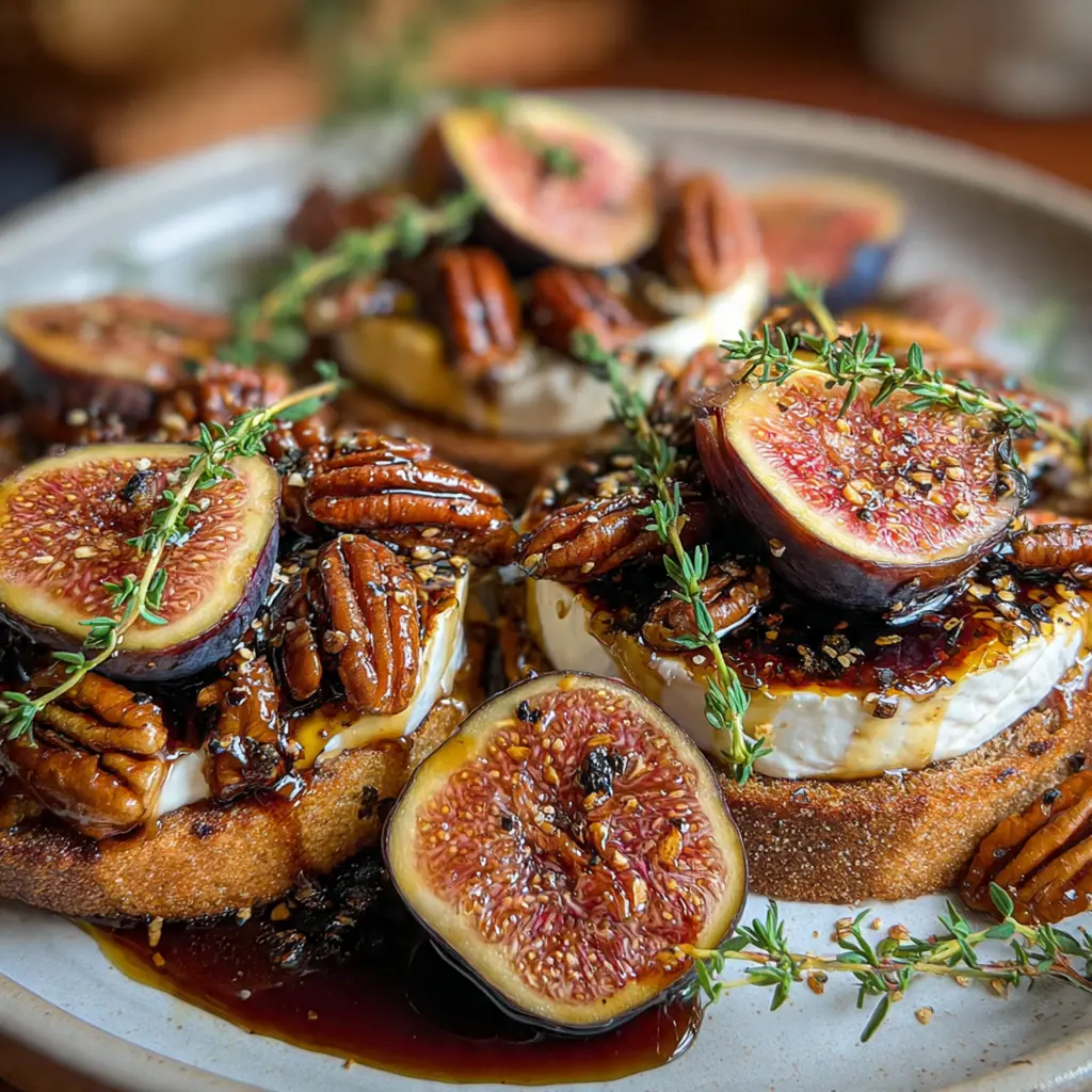 Close-up of a knife slicing into the warm baked brie, revealing the oozy melted cheese inside