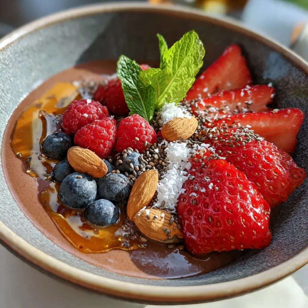 Close-up view of the thick chia seed and Greek yogurt texture in a glass jar