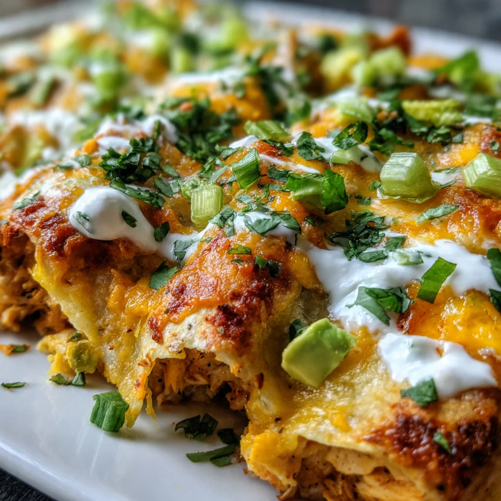 A colorful serving platter with enchiladas, sliced avocado, lime wedges, and a dollop of sour cream