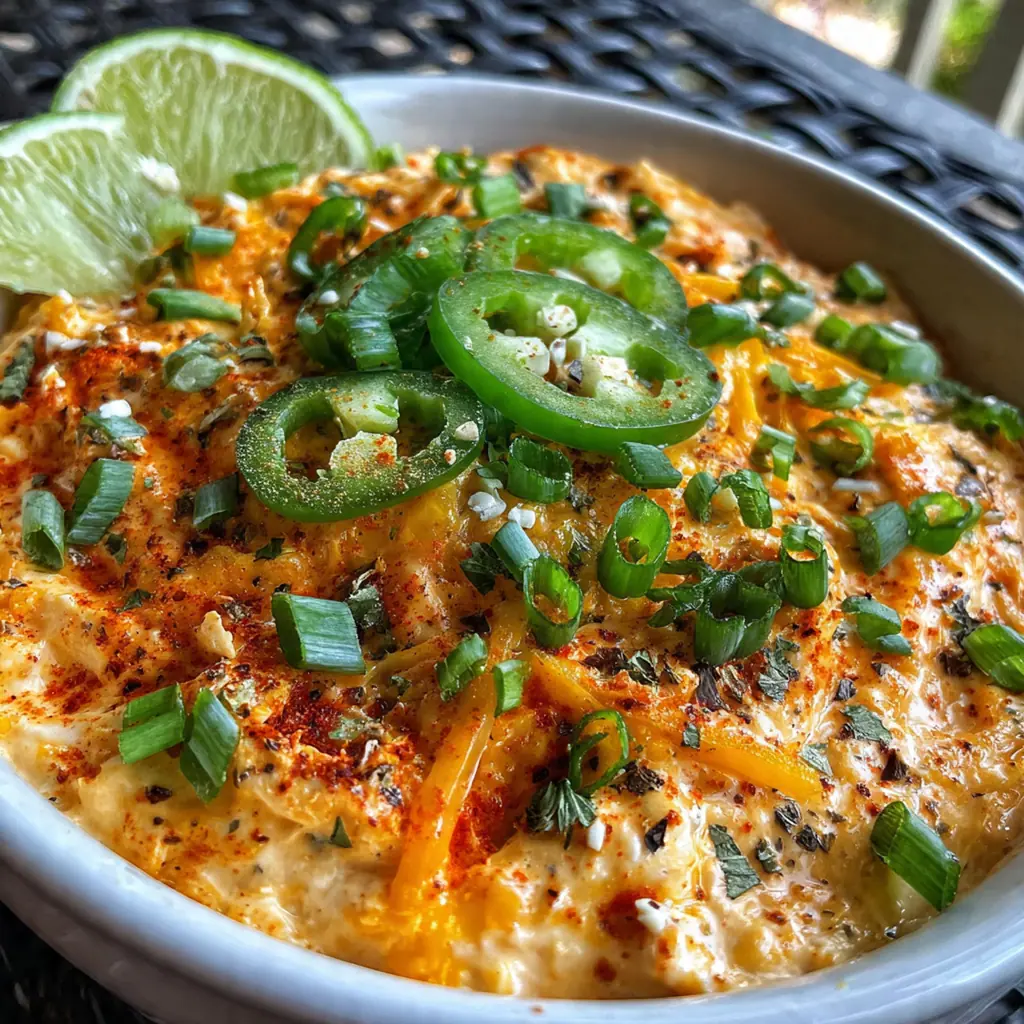 Close-up of tortilla chips scooping into the hot, melty cheese dip showing the creamy texture
