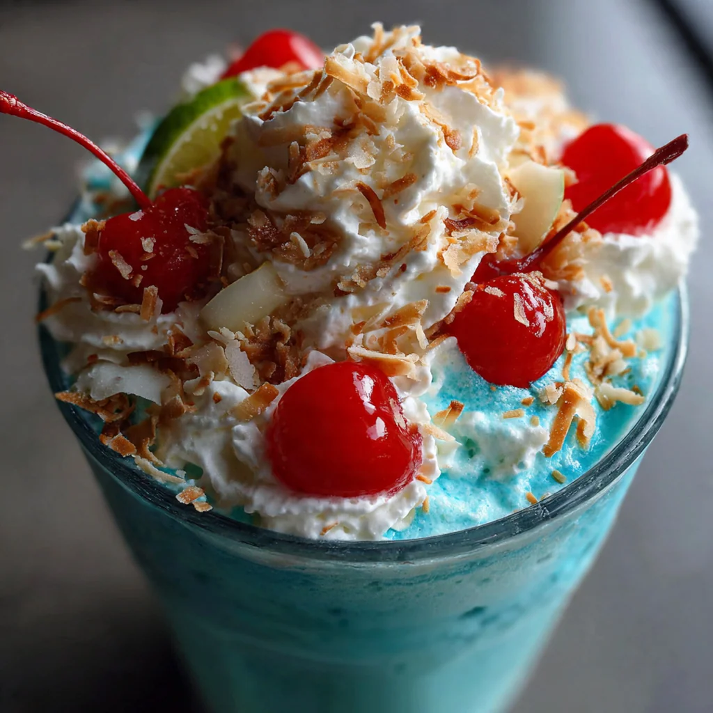 Fresh ingredients for the Ocean Love Colada Frappuccino including pineapple juice, coconut milk, and coffee.