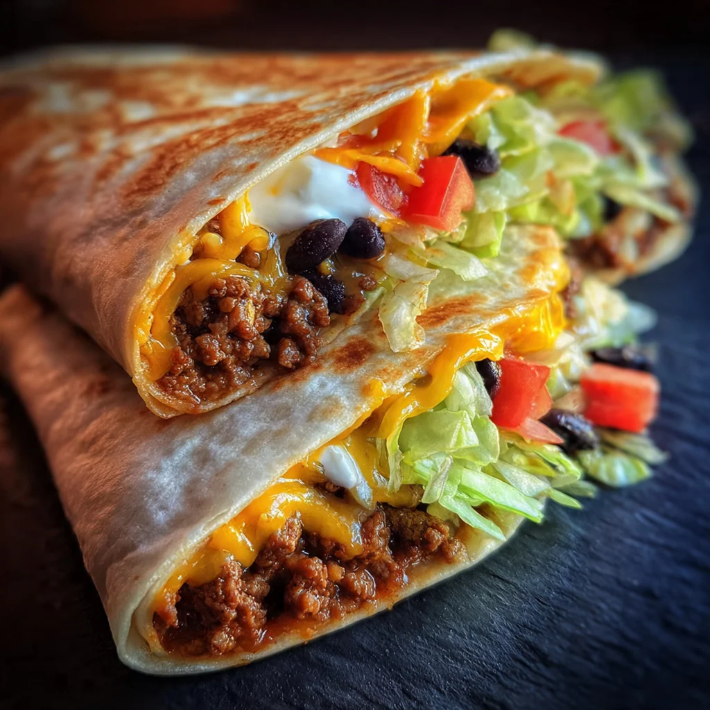 A complete plated meal with a quesarito, lime wedges, salsa, and guacamole ready for dipping
