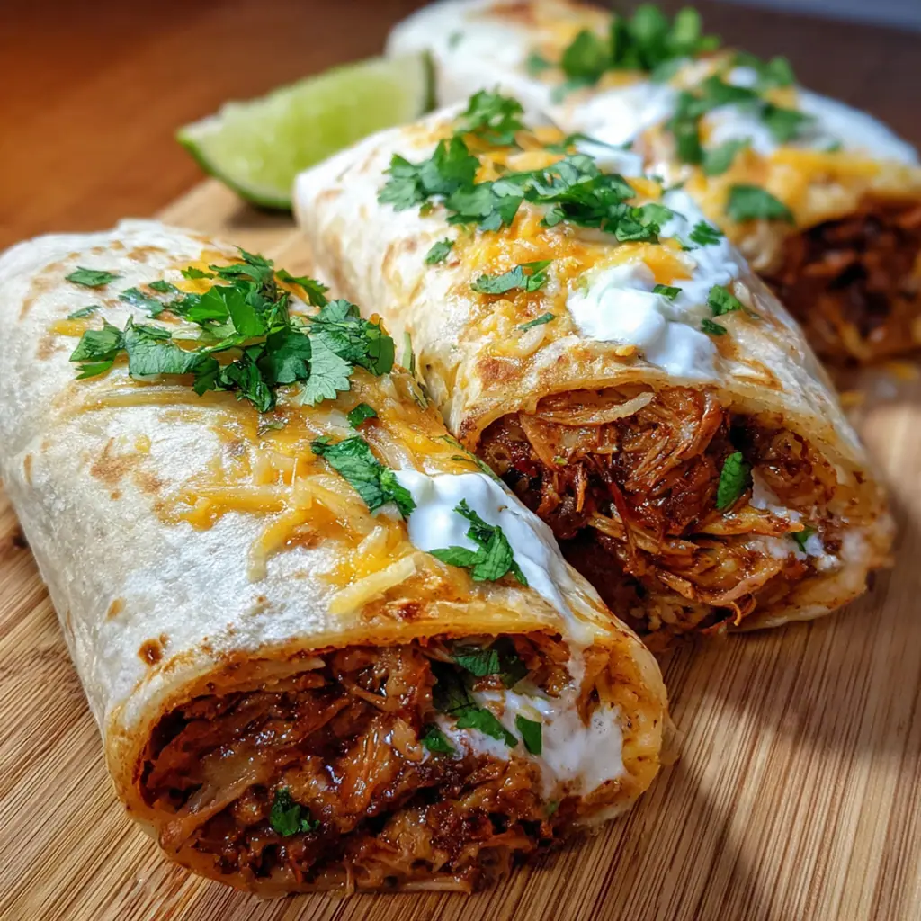 A spoon pulling apart tender beef simmered in a velvety red chile sauce in a Dutch oven