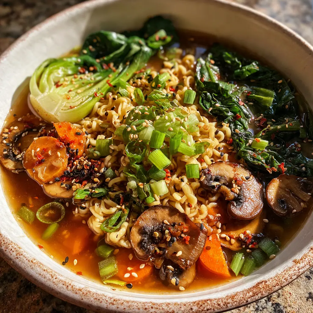 Wok-tossed noodles glistening with glossy sauce next to fresh garlic and ginger