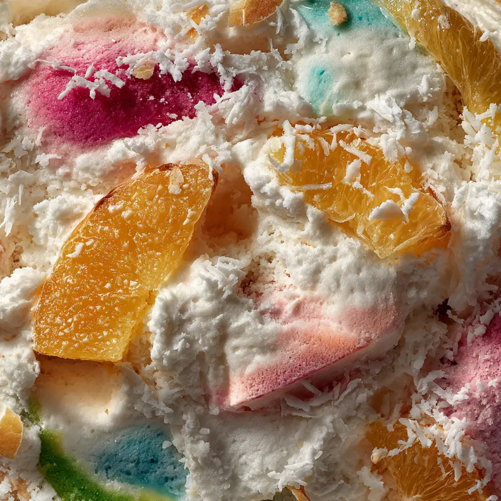 Snow ice cream in a chilled bowl with fresh raspberries and a drizzle of vanilla